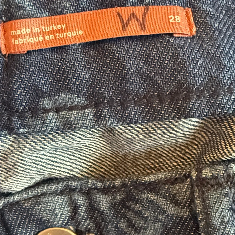 Anthropologie Blue Floral Denim Shorts - Picture 4 of 5